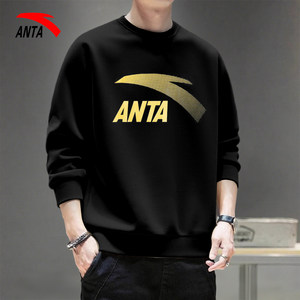 
ANTA sports sweatshirt men's 2026 spring new pullover youth long-sleeved T-shirt loose round neck top for men