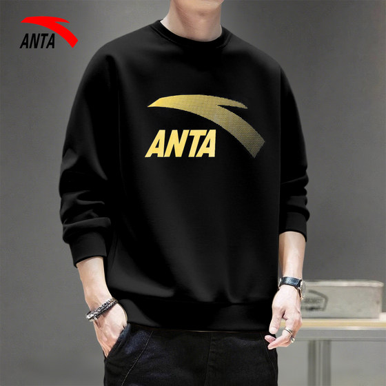 
ANTA sports sweatshirt men's 2026 spring new pullover youth long-sleeved T-shirt loose round neck top for men