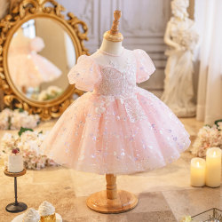 Girls' romantic sweetheart style haute couture evening dress