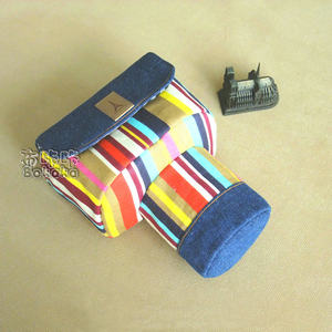 
Handmade SLR camera bag, cute pig head cover, DIY liner bag, single electric micro-single protective cover, colored denim