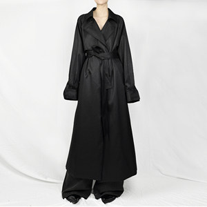 
No February, fashion lead, high-end long windbreaker, slim, loose and shiny 2025 autumn new jacket