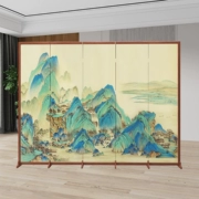 bình phong gỗ Màn hình phong cảnh Trung Quốc vách ngăn phòng khách văn phòng gấp di động đơn giản hiện đại chặn trang trí lối vào màn hình gấp tùy chỉnh bình phong giá rẻ vách che bàn thờ