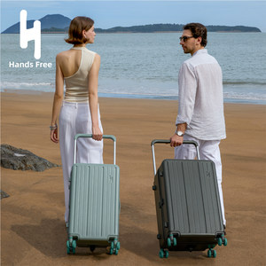 
HandsFree 2025 new wide trolley suitcase 20-inch large capacity password box for women 24 trolley suitcase travel