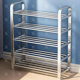 Shoe rack simple entrance door stainless steel household small narrow shoe cabinet new style 2025 rental house multi-story storage rack
