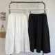 2024 Summer new loose waist cocoon large skirt puffy skirt medium long thin pocket leisure half skirt female