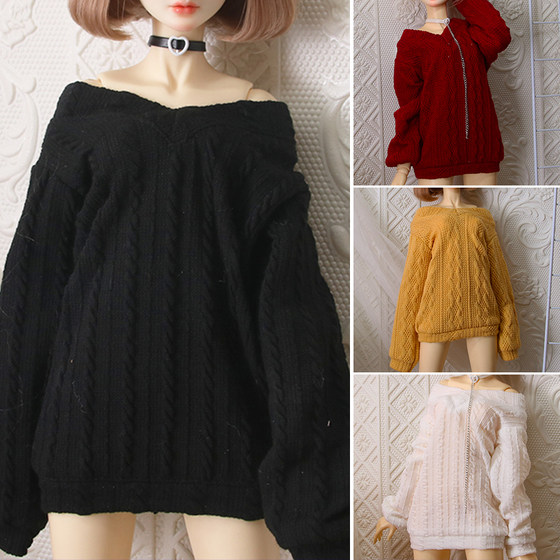
bjd 3 points 4 points 6 points Doll clothes 34 and 6 points Doll one shoulder clothes sweater 30405060 cm Doll clothes