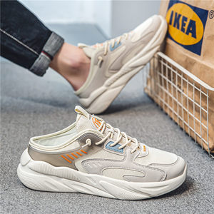 
Canvas men's shoes spring breathable and versatile thick-soled sports and leisure men's slip-on lazy heelless semi-slip trendy shoes