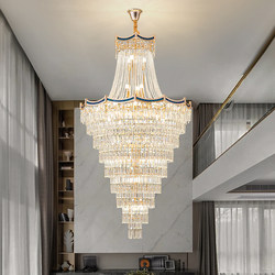 Luxury Crystal Chandelier for Self-Built Villas in Rural Areas, 2026 New Model, Main Light for Hotel Lobby and Duplex Spaces