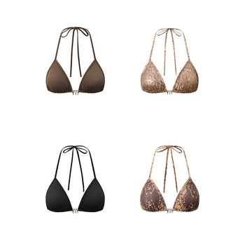 
Snake strap bikini top hot girl sexy lingerie