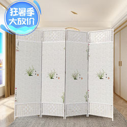 Eco-Friendly Screen Partition for Living Room, Entrance, Bedroom, Wellness Center, Foldable, Convenient, Simple, Refreshing, Eco-Friendly Pattern Folding Screen