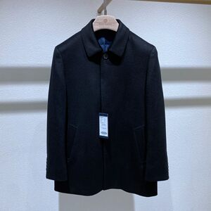 
Fang Shi Winter Clothes Blue Black Lapel Horn Button Concealed Placket White Goose Down Wool Wool Versatile Men's Coat