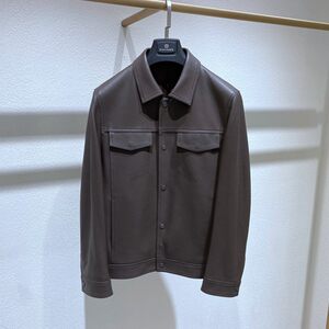 
Fangshi Spring and Autumn Brown Lapel Single Breasted Genuine Sheepskin Leather Lychee Versatile Commuting Men's Leather Jacket