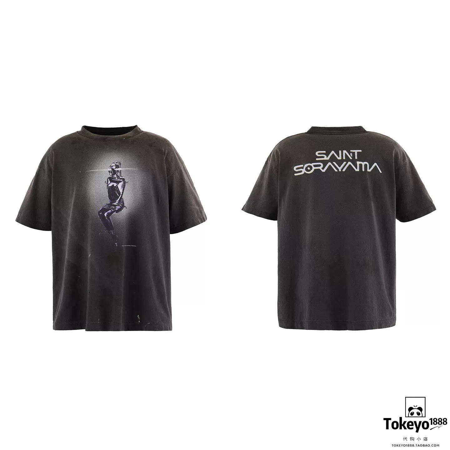 SAINT Mxxxxxx × 空山基 SRYM_SS TEE/MASK XL SAINT Mxxxxxx × Hajime Sorayama FW25 SRYM_SS TEE/MASK / BLK