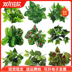 Simulated fern, fake green plant potted wall decoration