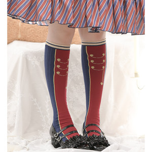 Walnut clip lolita socks girl autumn and winter uniforms in the middle socks and thick combed cotton socks Lolita Japanese skinny leg socks
