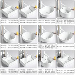 Countertop Basin for Balcony, Single Basin for Home Use, Small Size Washbasin, Bathroom Ceramic Rectangular Sink