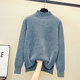 Half turtleneck Chenille sweater for women thickened base shirt 2025 spring and autumn new loose inner mink top trendy