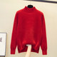 Half turtleneck Chenille sweater for women thickened base shirt 2025 spring and autumn new loose inner mink top trendy