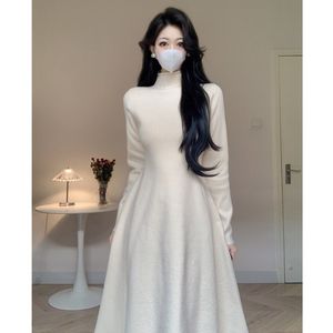 AMY's store foreign trade quality knitted dress 2024 new autumn and winter high -level high -end skirt mid -length sweater skirt
