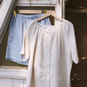 
100% cotton pure cotton Class A baby short-sleeved pajamas~ Small neckline fully open-clad pajamas without chest pads and no convex spots
