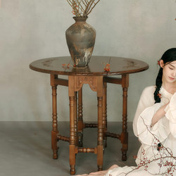 Coffee Table, Leisure Table, Folding Table, Balcony Table, French Retro Style, Guesthouse Hotel Dining Table, Butterfly Table, Small Round Table, Table