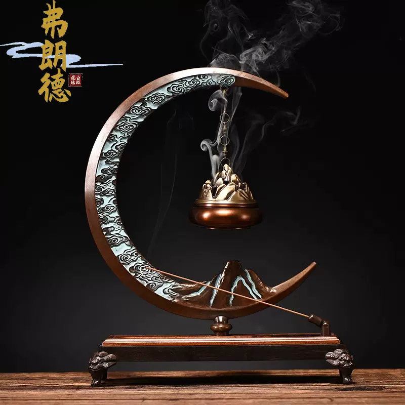 銅器 仏手倒流香 茶台 机 事務室 薫香炉 装飾品 工芸品 置物 銅器 仏手
