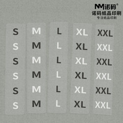 Transparent Size Label Stickers XS m S L XL XXL Pants Clothing Size Non-Adhesive Children's Clothing Size Stickers Clothing Long Strip Foreign Trade Special Size Stickers in Stock Universal English Letters