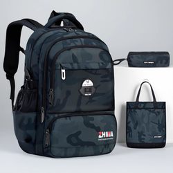 Schoolbags for Primary School Students from Grades 1, 2, 3 to 6, Large Capacity, Handsome, 2025 New Style, Burden-Reducing, Spine-Protecting Kidsren's Backpack