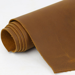 Crazy Horse Leather Yellow Brown 2mm Retro Old Discolored Handmade Diy Leather Goods Production Raw Material Whole Stiff Cowhide