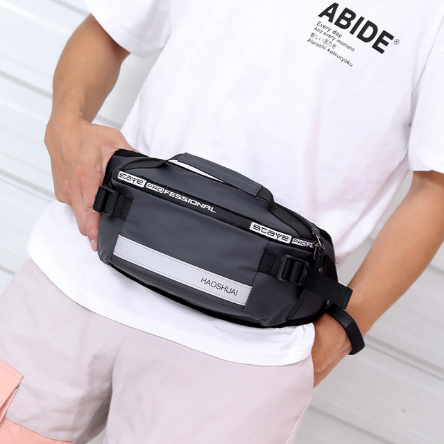 Nylon Water Repellent Waist Bag Men S Multi Functional Mobile Phone Bag Summer Fashion Sports