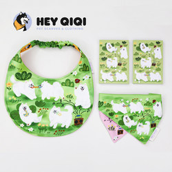 Original Satsuma grass outing series dog saliva towel