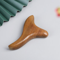 Golden silk sandalwood triangle Finch body massage acupoint scraping tool solid wood foot massage stick foot massage