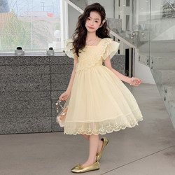 Girls' Performance Dress Summer 2026 New Style Girl's Elegant Dress Children's Summer Beautiful Princess Dress
