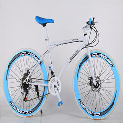 Fixed-Gear Bicycle with Gears, Lightweight Urban Men's Dual Disc Brake Student Road Retro Trendy Women's Solid Tire Bike