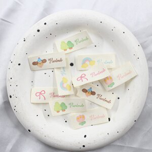 
New woven labels and fabric labels and accessories Handmade DIY hairpin hair rope material hair ring