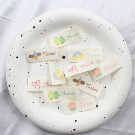 
New woven labels and fabric labels and accessories Handmade DIY hairpin hair rope material hair ring