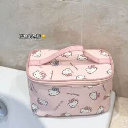 2025 New Kitty Cat Cute Large-Capacity Cosmetic Bag Portable Travel Toiletry Bag Handbag Storage Bag