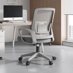 Office Chair, Office Staff Computer Chair, Front Desk Comfortable Chair for Long Sitting, Conference Room Workstation Chair with Backrest, Adjustable Height and Swivel