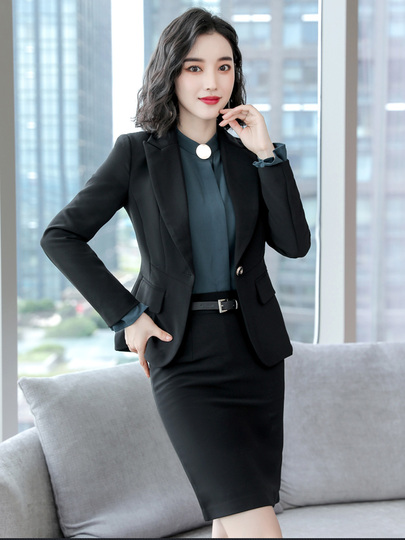 Traje de Mujer Azul Marino Shiluya Ropa Formal de Trabajo y