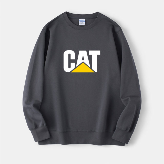 CAT Excavator Carter Logo Machinery Heavy Industry Cultural Sweater Round Neck Large Size Clothes Pullover Men's and Women's Tops