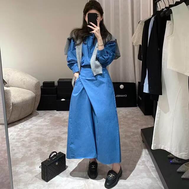 EASE authentic women's clothing, casual big brand design, spring new style, waist-crossing, tone, temperament shirt dress