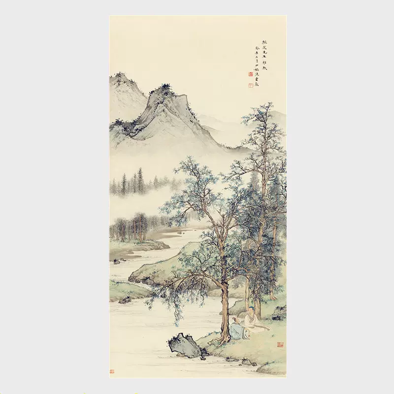 李可染牧牛图国画水墨人物画无框宣纸画心名人字画高清微喷字画