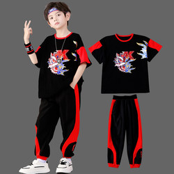 Short-Sleeved Long Pants Children's Suit for Boys, Cool and Stylish Summer Outfit for Boys, 2026 New Children's Clothing, Handsome and Fashionable