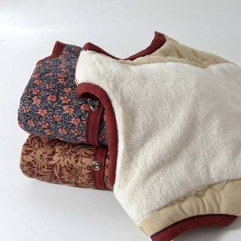 
Official authentic middle-aged and elderly women's autumn and winter back velvet cotton vest waist vest thickened warm mother's outfit