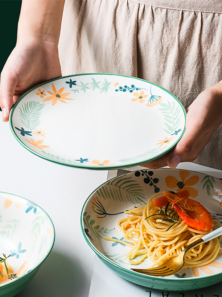 肆月 家用陶瓷创意碗盘碟餐具