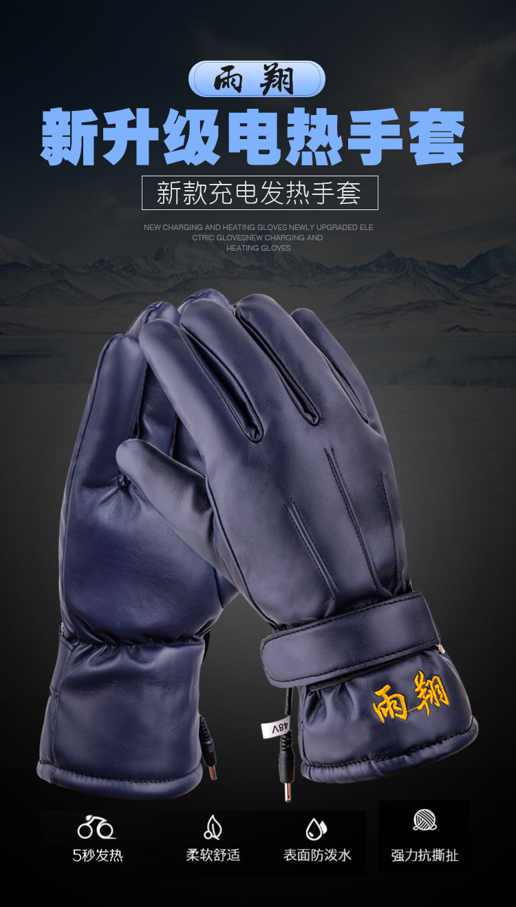 Winter Riding Electric Heating Gloves - Motorcycle Charging Warm Self ... - Electric Motorcycle Gloves With Thermal Insulation