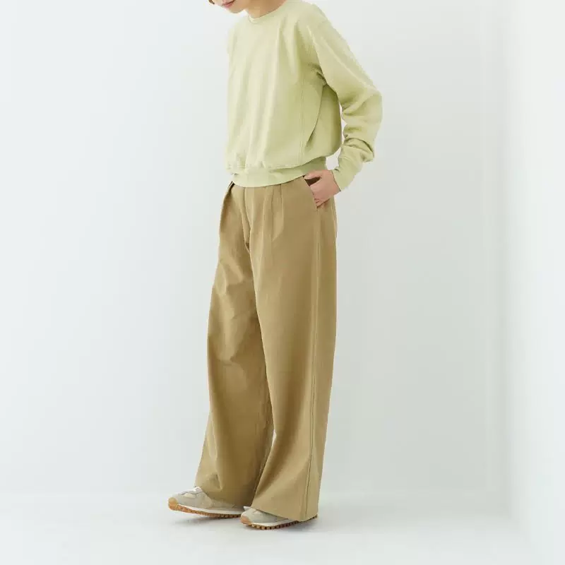 AURALEE | WASHED HEAVY CHINO WIDE PANTS 棉质宽松休闲裤23AW-Taobao