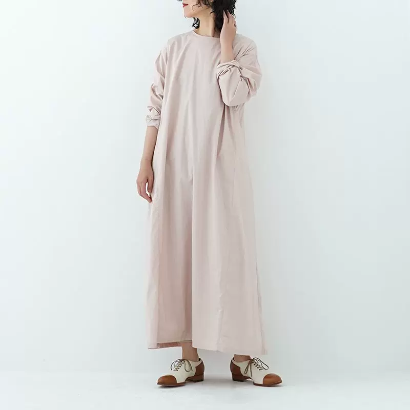 Yoli | Simple onepiece 日本小众棉质长袖连衣裙受注款23AW-Taobao