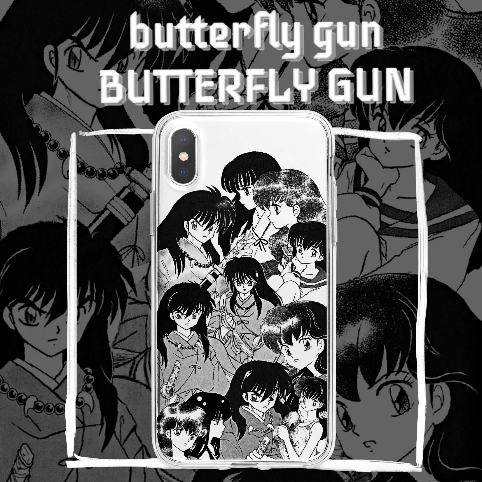 Butterflygun复古风犬夜叉黑发半妖桔梗戈薇动漫漫画定制款手机