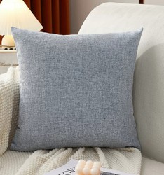 Cotton and Linen Throw Pillow for Sofa, Living Room Cushion, Plain Square Solid Color Headboard Backrest Cushion, Pillowcase Without Insert, New Style
